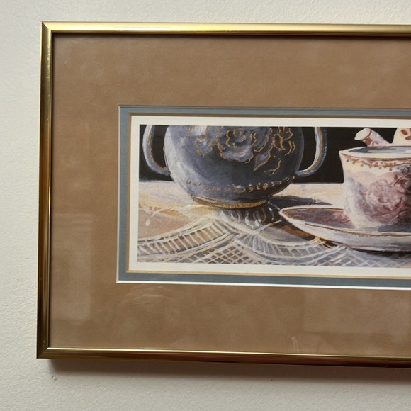 Framed and matted "TEA TIME" & "CHINA COLLECTION" BY HARRIET Nordby - Picture 2 of 10